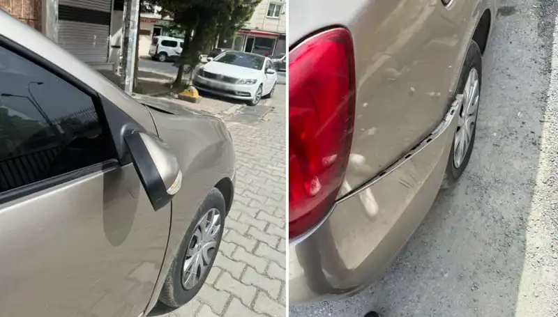 Motosikletli Maganda, Otomobilin Aynasını Kırarak Mahalleye Kavga Çağırdı!