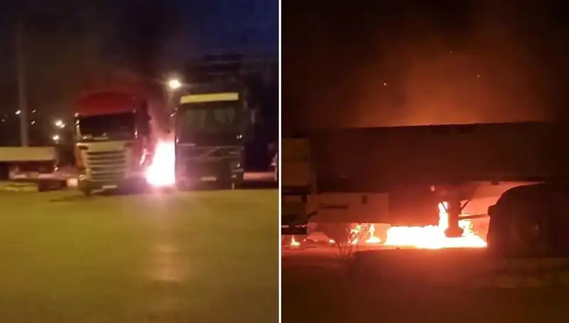 Park Halindeki Tırlara Kasten Ateş Açıldı: Olayın Perde Arkası