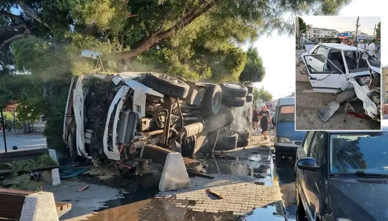 Freni Patlayan Kamyon Kaza Yaptı: Trafikte Korku Dolu Anlar